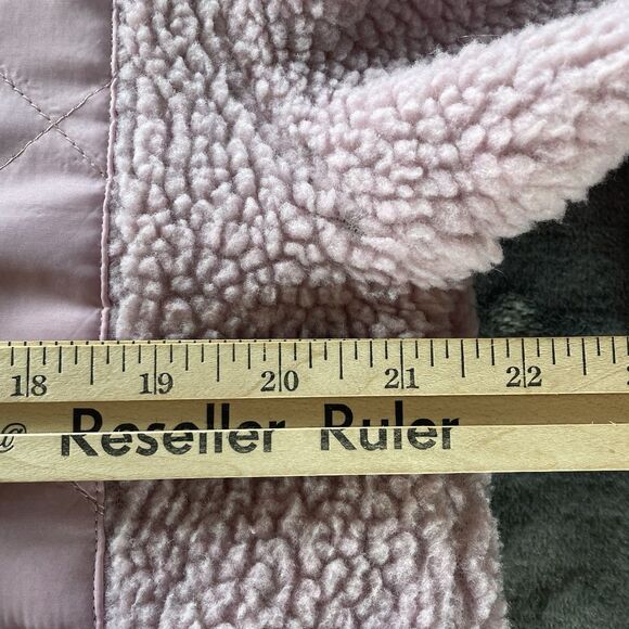 Rails Lorna Sherpa fleece jacket Womens Medium lilac purple pink Sherpa Snap Up - Picture 13 of 14